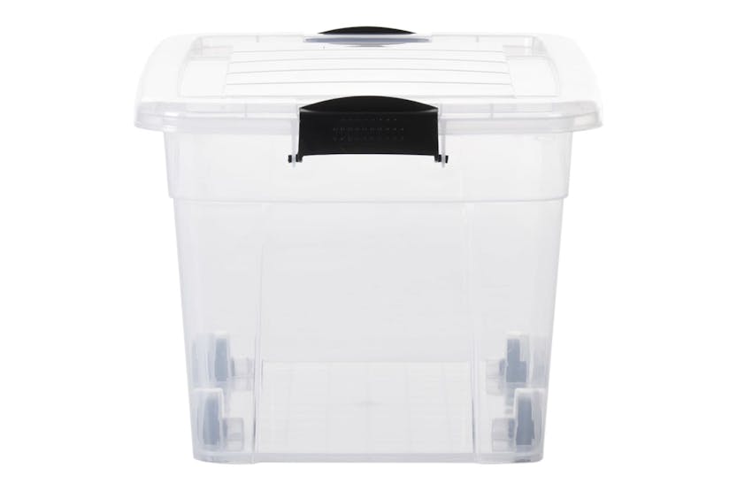 vidaXL 151910 Storage Boxes With Wheels & Lids 5 Pcs Transparent 40 L vidaXL 151910 Storage Boxes With Wheels & Lids 5 Pcs Transparent 40 L