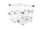 vidaXL 151909 Storage Boxes With Wheels & Lids 2 Pcs Transparent 40 L vidaXL 151909 Storage Boxes With Wheels & Lids 2 Pcs Transparent 40 L