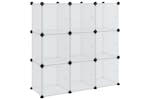 vidaXL 340557 Storage Cube Organiser With 9 Cubes And Doors Transparent Pp vidaXL 340557 Storage Cube Organiser With 9 Cubes And Doors Transparent Pp