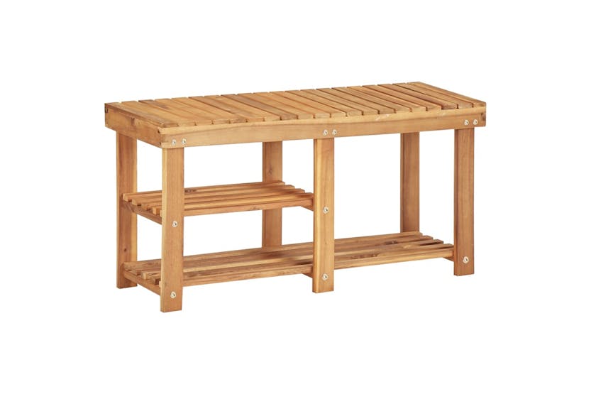 vidaXL 45932 Shoe Rack 90x32x46cm Solid Acacia Wood vidaXL 45932 Shoe Rack 90x32x46cm Solid Acacia Wood