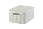 Curver 443865 Storage Box With Lid Style M 18l Creamy White Curver 443865 Storage Box With Lid Style M 18l Creamy White