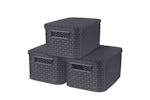 Curver 437446 Style Storage Boxes With Lid 3 Pcs Size S 6l Anthracite Curver 437446 Style Storage Boxes With Lid 3 Pcs Size S 6l Anthracite