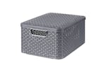 Curver 443866 Storage Box With Lid Style M 18l Metallic Silver Curver 443866 Storage Box With Lid Style M 18l Metallic Silver