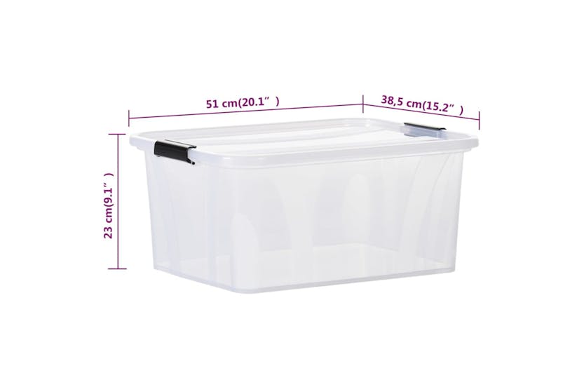 vidaXL 151903 Storage Boxes With Lids 2 Pcs Transparent 32 L vidaXL 151903 Storage Boxes With Lids 2 Pcs Transparent 32 L