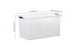 vidaXL 151907 Storage Boxes With Lids 2 Pcs Transparent 80 L vidaXL 151907 Storage Boxes With Lids 2 Pcs Transparent 80 L