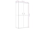 vidaXL 815531 Shoe Cabinet Smoked Oak 80x39x178cm Engineered Wood vidaXL 815531 Shoe Cabinet Smoked Oak 80x39x178cm Engineered Wood