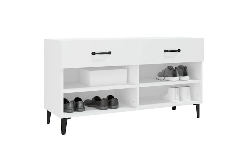 vidaXL 812825 Shoe Cabinet White 102x35x55cm Engineered Wood vidaXL 812825 Shoe Cabinet White 102x35x55cm Engineered Wood