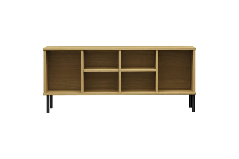 vidaXL 350994 Shoe Rack With Metal Legs Brown 106x35x45cm Solid Wood Oslo vidaXL 350994 Shoe Rack With Metal Legs Brown 106x35x45cm Solid Wood Oslo