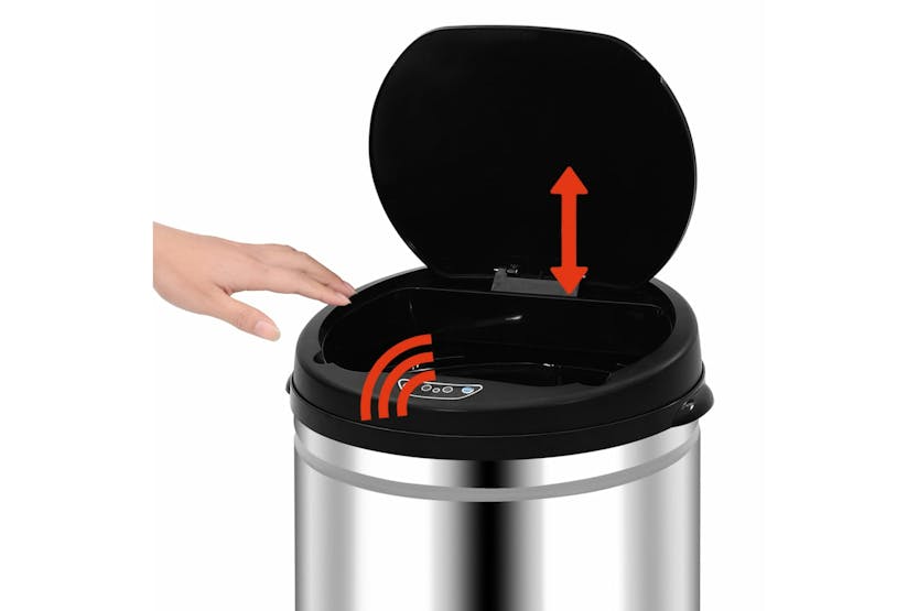 vidaXL 322692 Automatic Sensor Dustbin 30 L Stainless Steel vidaXL 322692 Automatic Sensor Dustbin 30 L Stainless Steel