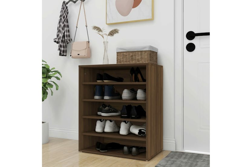 vidaXL 816016 Shoe Cabinet Brown Oak 60x35x70cm Engineered Wood vidaXL 816016 Shoe Cabinet Brown Oak 60x35x70cm Engineered Wood