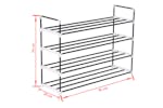 vidaXL 245626 Shoe Rack With 4 Shelves Metal And Plastic Black vidaXL 245626 Shoe Rack With 4 Shelves Metal And Plastic Black