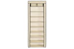vidaXL 282431 Shoe Cabinet With Cover Cream 57x29x162cm Fabric vidaXL 282431 Shoe Cabinet With Cover Cream 57x29x162cm Fabric