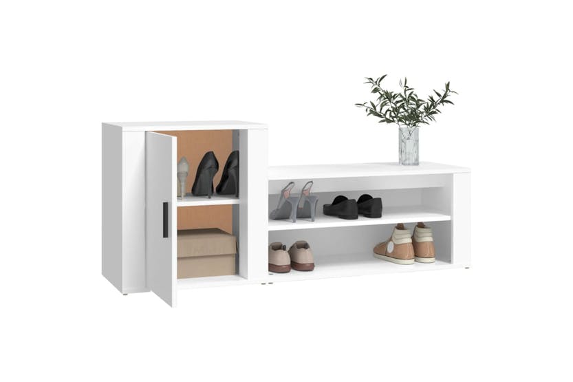 vidaXL 816744 Shoe Cabinet White 130x35x54cm Engineered Wood vidaXL 816744 Shoe Cabinet White 130x35x54cm Engineered Wood