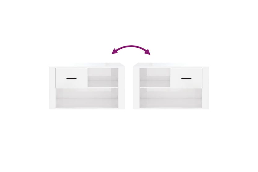 vidaXL 816754 Shoe Cabinet High Gloss White 80x35x45cm Engineered Wood vidaXL 816754 Shoe Cabinet High Gloss White 80x35x45cm Engineered Wood