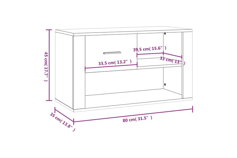vidaXL 816754 Shoe Cabinet High Gloss White 80x35x45cm Engineered Wood vidaXL 816754 Shoe Cabinet High Gloss White 80x35x45cm Engineered Wood
