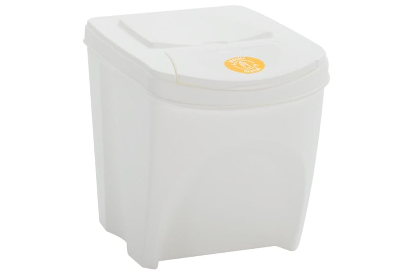 vidaXL 152201 Stackable Garbage Bin Boxes 4 Pcs White 100 L Polypropylene vidaXL 152201 Stackable Garbage Bin Boxes 4 Pcs White 100 L Polypropylene