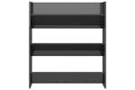 vidaXL 806794 Wall Shoe Cabinets 2 Pcs High Gloss Grey 80x18x90cm Engineered Wood vidaXL 806794 Wall Shoe Cabinets 2 Pcs High Gloss Grey 80x18x90cm Engineered Wood