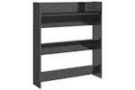 vidaXL 806794 Wall Shoe Cabinets 2 Pcs High Gloss Grey 80x18x90cm Engineered Wood vidaXL 806794 Wall Shoe Cabinets 2 Pcs High Gloss Grey 80x18x90cm Engineered Wood