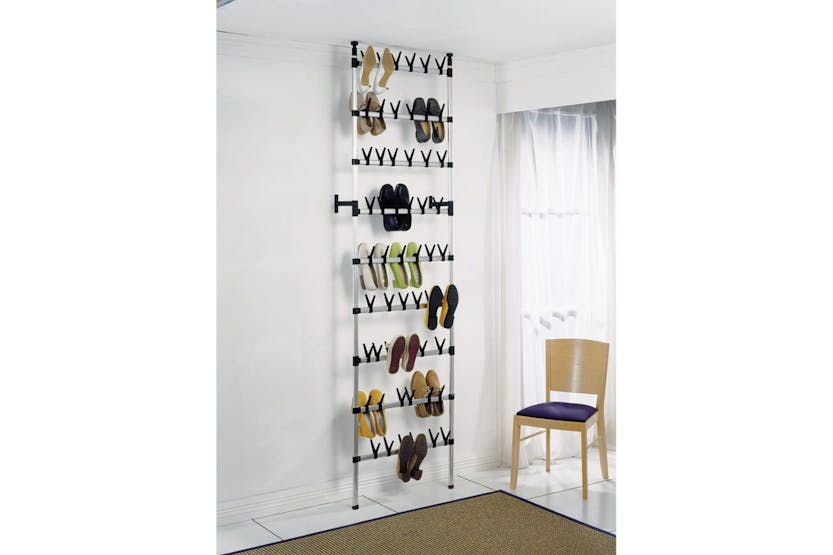 vidaXL 321108 Telescopic Shoe Rack With Rods Aluminium vidaXL 321108 Telescopic Shoe Rack With Rods Aluminium