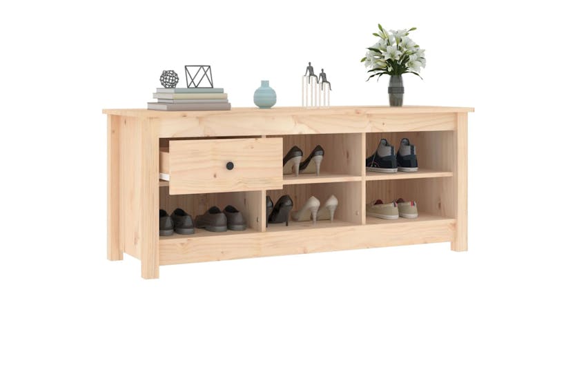 vidaXL 814594 Shoe Cabinet 110x38x45.5cm Solid Wood Pine vidaXL 814594 Shoe Cabinet 110x38x45.5cm Solid Wood Pine