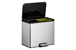 Eko 440004 Pedal Bin Essential 2x15 L Matte Silver Eko 440004 Pedal Bin Essential 2x15 L Matte Silver