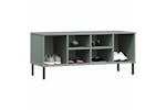 vidaXL 350995 Shoe Rack With Metal Legs Grey 106x35x45cm Solid Wood Oslo vidaXL 350995 Shoe Rack With Metal Legs Grey 106x35x45cm Solid Wood Oslo