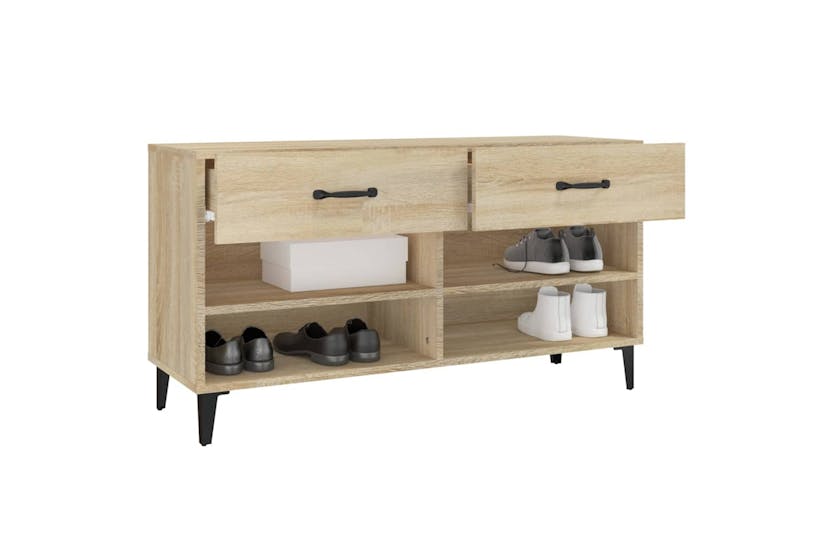 vidaXL 812828 Shoe Cabinet Sonoma Oak 102x35x55cm Engineered Wood vidaXL 812828 Shoe Cabinet Sonoma Oak 102x35x55cm Engineered Wood