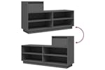 vidaXL 814451 Shoe Cabinet Grey 110x34x61cm Solid Wood Pine vidaXL 814451 Shoe Cabinet Grey 110x34x61cm Solid Wood Pine