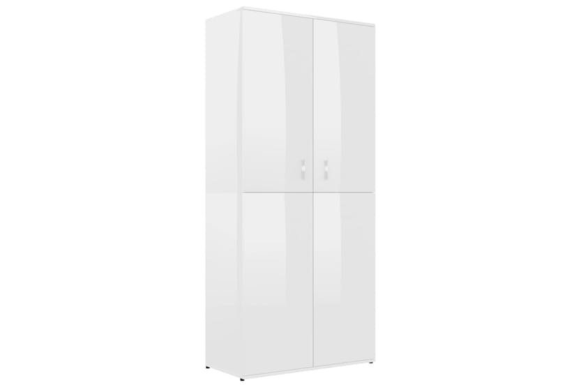 vidaXL 802864 Shoe Cabinet High Gloss White 80x39x178cm Engineered Wood vidaXL 802864 Shoe Cabinet High Gloss White 80x39x178cm Engineered Wood