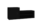 vidaXL 816745 Shoe Cabinet Black 130x35x54cm Engineered Wood vidaXL 816745 Shoe Cabinet Black 130x35x54cm Engineered Wood