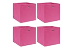 Vidaxl 288345 Storage Boxes 4 Pcs Pink 32x32x32 Cm Fabric Vidaxl 288345 Storage Boxes 4 Pcs Pink 32x32x32 Cm Fabric