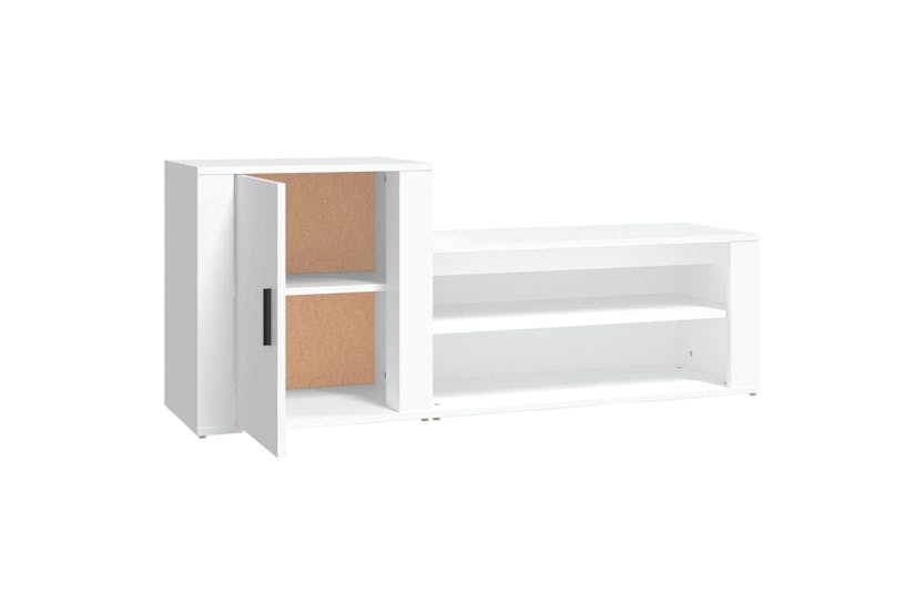 vidaXL 816744 Shoe Cabinet White 130x35x54cm Engineered Wood vidaXL 816744 Shoe Cabinet White 130x35x54cm Engineered Wood
