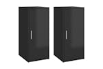 vidaXL 808969 Shoe Cabinets 2 Pcs High Gloss Black 32x35x70cm Engineered Wood vidaXL 808969 Shoe Cabinets 2 Pcs High Gloss Black 32x35x70cm Engineered Wood