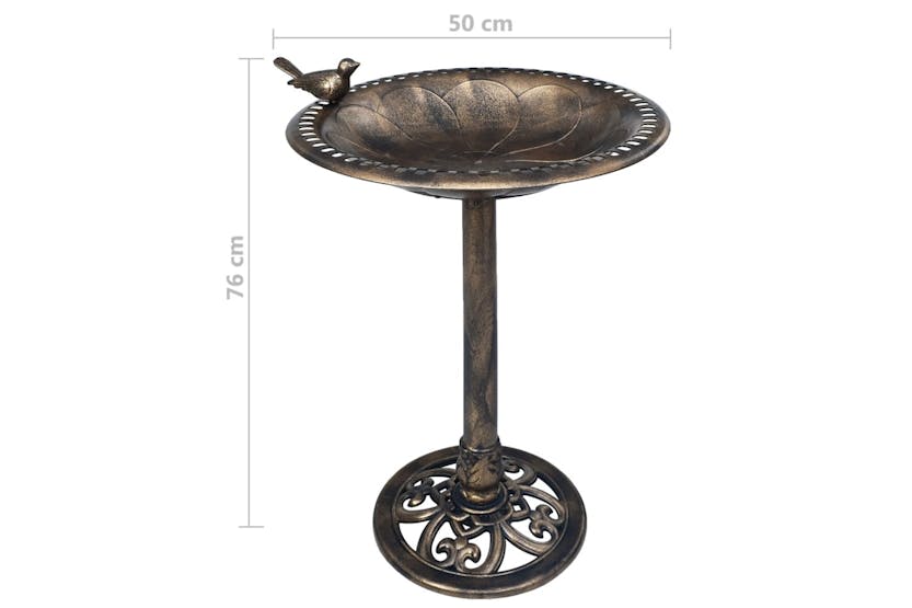 vidaXL 48223 Garden Bird Bath Bronze Plastic vidaXL 48223 Garden Bird Bath Bronze Plastic