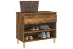 vidaXL 819761 Shoe Cabinet Smoked Oak 70x36x60cm Engineered Wood vidaXL 819761 Shoe Cabinet Smoked Oak 70x36x60cm Engineered Wood