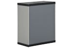 vidaXL 340987 Garden Waste Cabinet Grey And Black 68x40x85cm Pp vidaXL 340987 Garden Waste Cabinet Grey And Black 68x40x85cm Pp