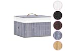 vidaXL 320767 Bamboo Storage Boxes 4 Pcs Grey vidaXL 320767 Bamboo Storage Boxes 4 Pcs Grey