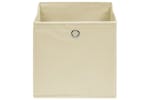 vidaXL 325215 Storage Boxes 4 Pcs Non-woven Fabric 28x28x28cm Cream vidaXL 325215 Storage Boxes 4 Pcs Non-woven Fabric 28x28x28cm Cream