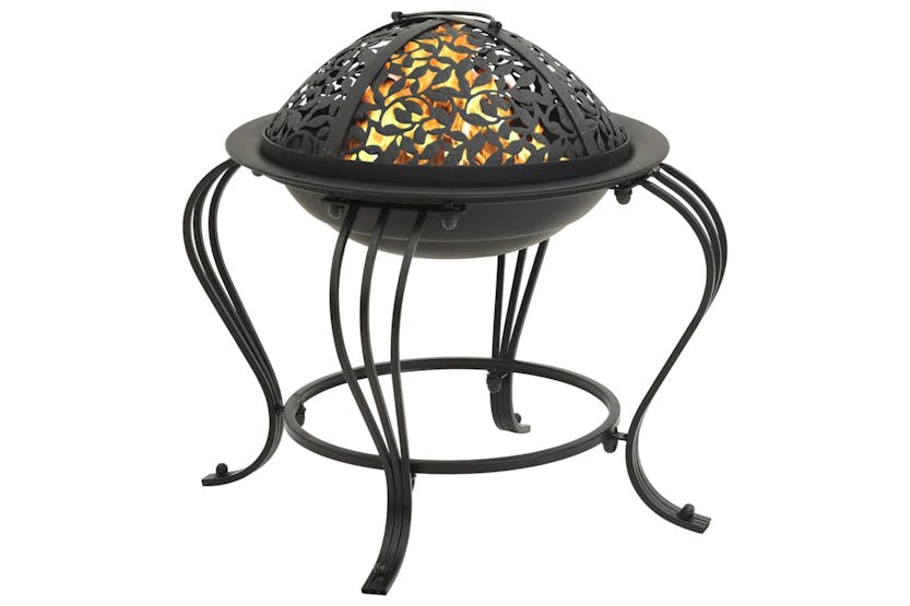 vidaXL 311886 Fire Pit With Poker 49cm Steel vidaXL 311886 Fire Pit With Poker 49cm Steel