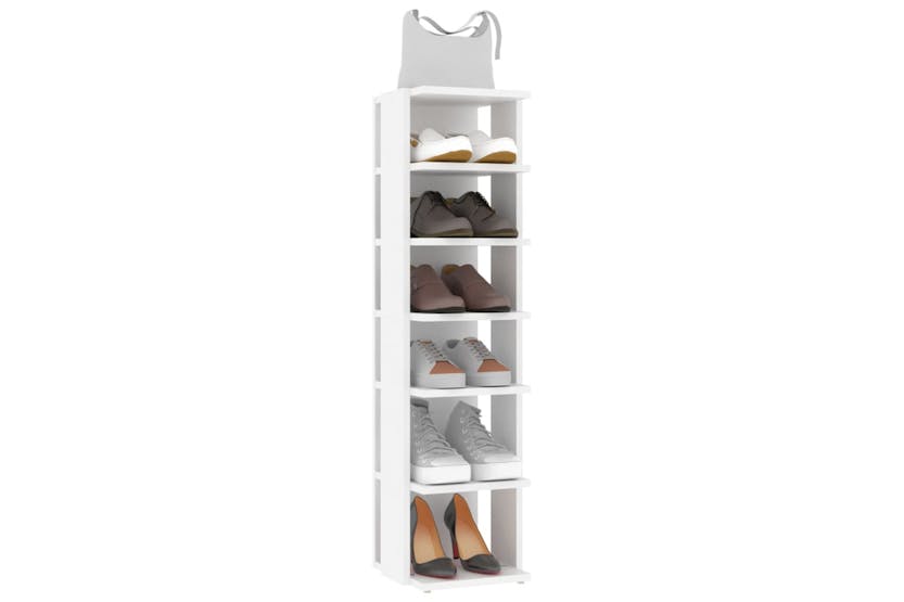 vidaXL 808485 Shoe Cabinet White 27.5x27x102cm Engineered Wood vidaXL 808485 Shoe Cabinet White 27.5x27x102cm Engineered Wood