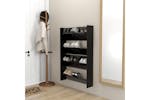 vidaXL 806744 Wall Shoe Cabinets 2 Pcs Black 80x18x60cm Engineered Wood vidaXL 806744 Wall Shoe Cabinets 2 Pcs Black 80x18x60cm Engineered Wood