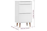 vidaXL 350526 Shoe Cabinet Molde White 59,5x35x103cm Solid Wood Pine vidaXL 350526 Shoe Cabinet Molde White 59,5x35x103cm Solid Wood Pine