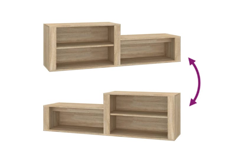 vidaXL 816915 Shoe Cabinet Sonoma Oak 150x35x45cm Engineered Wood vidaXL 816915 Shoe Cabinet Sonoma Oak 150x35x45cm Engineered Wood