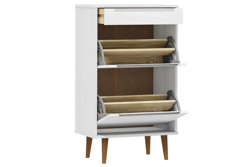 vidaXL 350526 Shoe Cabinet Molde White 59,5x35x103cm Solid Wood Pine vidaXL 350526 Shoe Cabinet Molde White 59,5x35x103cm Solid Wood Pine