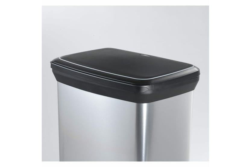 Curver 443829 Pedal Bin Deco Rectangular 50l Silver Curver 443829 Pedal Bin Deco Rectangular 50l Silver