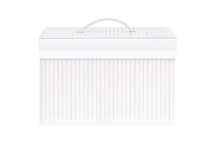 vidaXL 320766 Bamboo Storage Boxes 4 Pcs White vidaXL 320766 Bamboo Storage Boxes 4 Pcs White