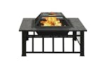 vidaXL 311888 Garden Fire Pit With Poker 81x81x47cm Xxl Steel vidaXL 311888 Garden Fire Pit With Poker 81x81x47cm Xxl Steel