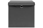 vidaXL 325194 Storage Boxes With Covers 10 Pcs 28x28x28cm Grey vidaXL 325194 Storage Boxes With Covers 10 Pcs 28x28x28cm Grey