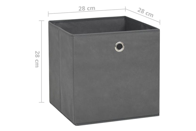vidaXL 325193 Storage Boxes 10 Pcs Non-woven Fabric 28x28x28cm Grey vidaXL 325193 Storage Boxes 10 Pcs Non-woven Fabric 28x28x28cm Grey