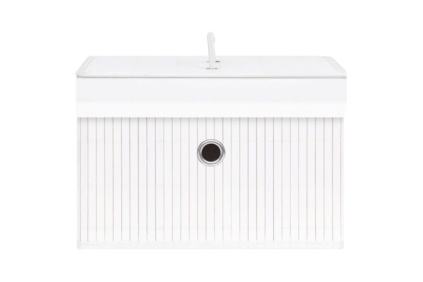 vidaXL 320766 Bamboo Storage Boxes 4 Pcs White vidaXL 320766 Bamboo Storage Boxes 4 Pcs White